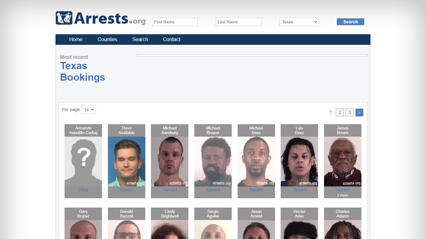 Texas Arrests and Inmate Search